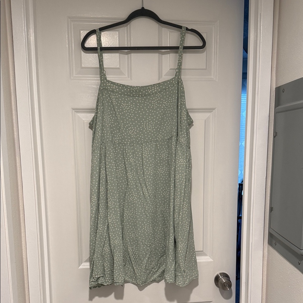 torrid Sage Green Polka Dot Mini Dress